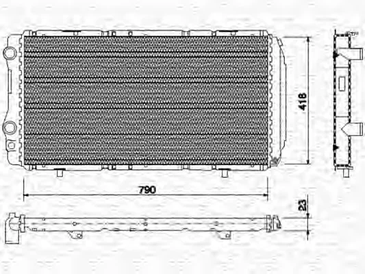 350213731000 MAGNETI MARELLI Радиатор охлаждения двигателя (фото 1)