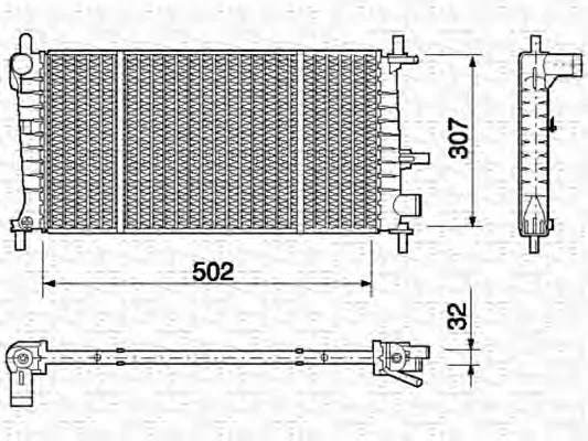 350213748000 MAGNETI MARELLI Радиатор охлаждения двигателя (фото 1)