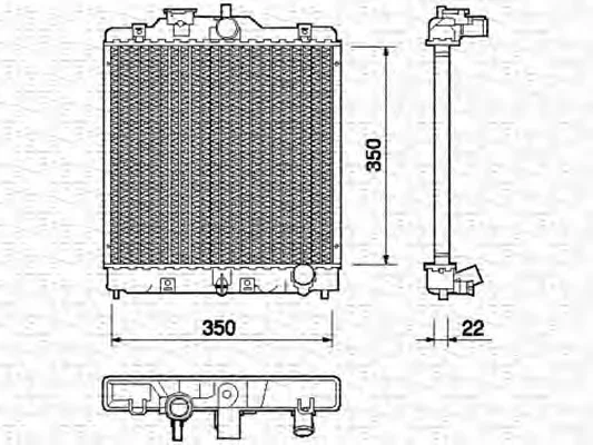 350213749000 MAGNETI MARELLI Радиатор охлаждения двигателя (фото 1)