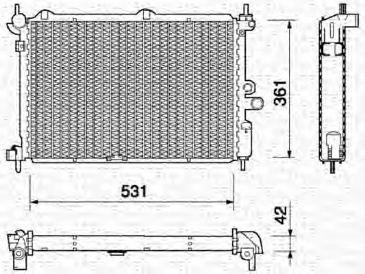 350213753000 MAGNETI MARELLI Радиатор охлаждения двигателя (фото 1)