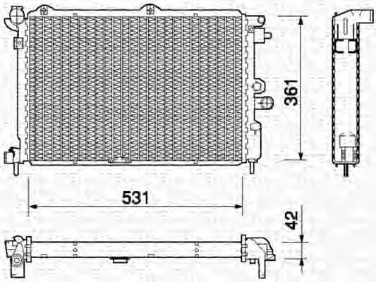 350213754000 MAGNETI MARELLI Радиатор охлаждения двигателя (фото 1)