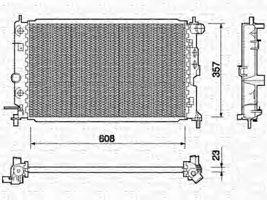 350213755000 MAGNETI MARELLI Радиатор охлаждения двигателя (фото 1)