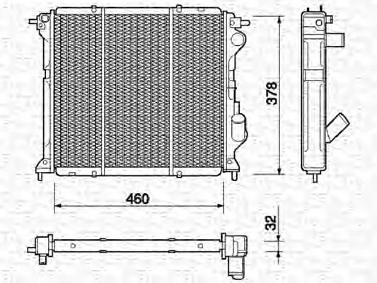 350213758000 MAGNETI MARELLI Радиатор охлаждения двигателя (фото 1)