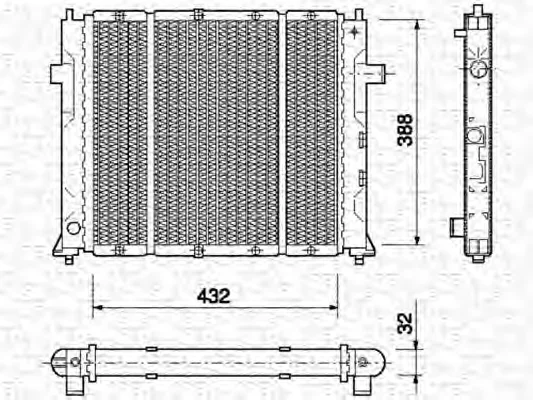 350213762000 MAGNETI MARELLI Радиатор охлаждения двигателя (фото 1)