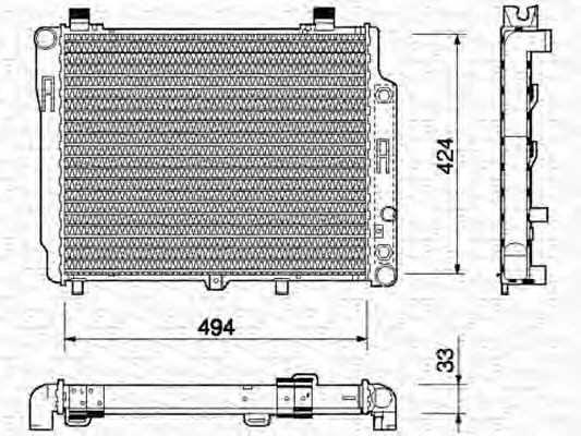 350213766000 MAGNETI MARELLI Радиатор охлаждения двигателя (фото 1)