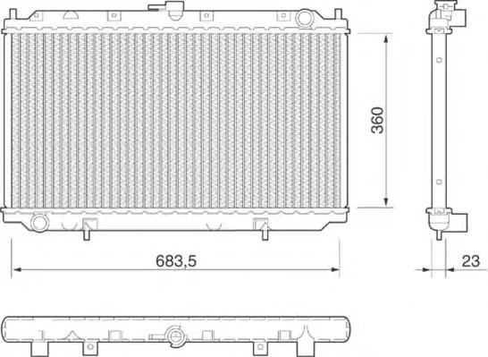 350213806000 MAGNETI MARELLI Радиатор охлаждения двигателя (фото 1)