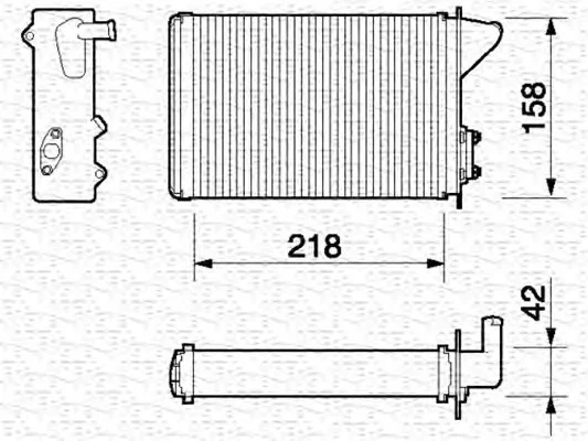 350218053000 MAGNETI MARELLI Радиатор отопителя салона (фото 1)