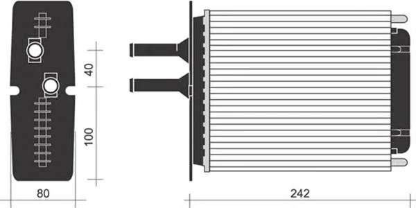 350218255000 MAGNETI MARELLI Радиатор отопителя салона (фото 1)