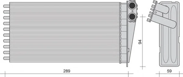 350218273000 MAGNETI MARELLI Радиатор отопителя салона (фото 1)