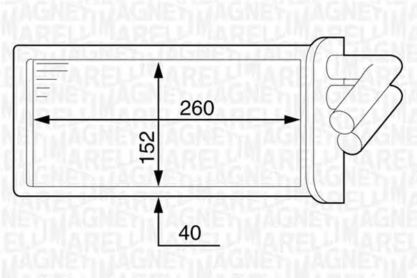 350218319000 MAGNETI MARELLI Радиатор отопителя салона (фото 1)