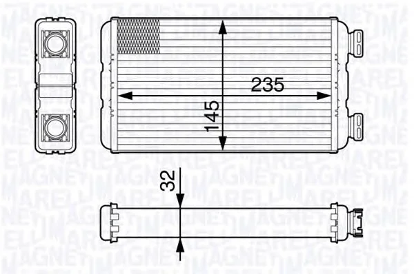 350218338000 MAGNETI MARELLI Радиатор отопителя салона (фото 1)