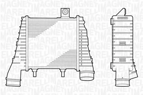 351319201410 MAGNETI MARELLI Интеркулер (радиатор интеркулера) (фото 1)