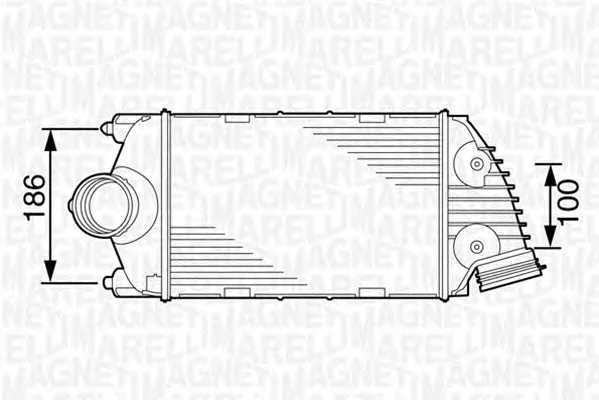 351319201810 MAGNETI MARELLI Интеркулер (радиатор интеркулера) (фото 1)