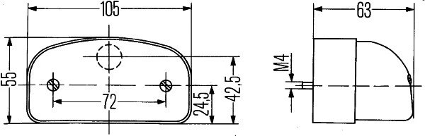 2KA 001 386-287 BEHR/HELLA/PAGID Фонарь освещения номерного знака (фото 2)