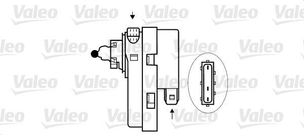 084641 VALEO Исполнительный механизм, корректор угла наклона фар (фото 2)