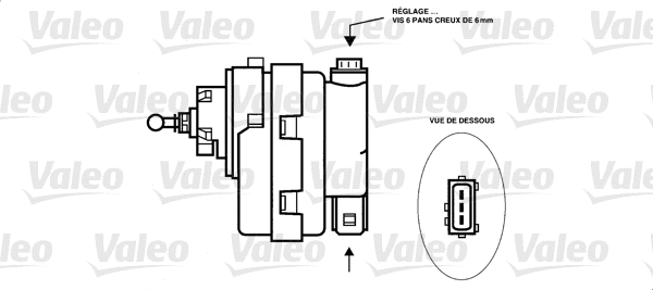 085169 VALEO Исполнительный механизм, корректор угла наклона фар (фото 2)