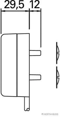 82710101 HERTH+BUSS Боковой габаритный фонарь (фото 3)