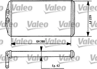 812086 VALEO Теплообменник, отопление салона (фото 1)