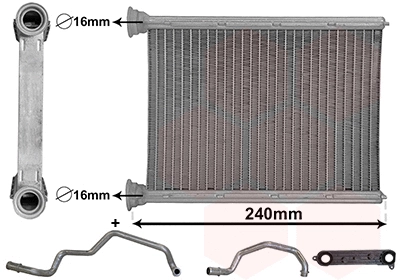 13006417 VAN WEZEL Теплообменник, отопление салона (фото 1)