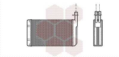 47006021 VAN WEZEL Теплообменник, отопление салона (фото 1)