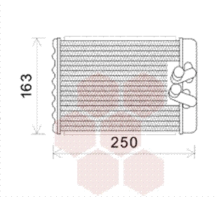 82006232 VAN WEZEL Теплообменник, отопление салона (фото 1)
