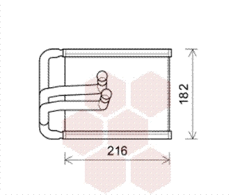 82006254 VAN WEZEL Теплообменник, отопление салона (фото 1)
