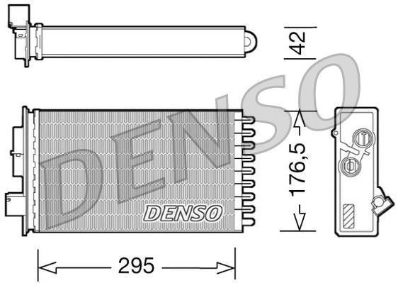 DRR12022 DENSO Теплообменник, отопление салона (фото 1)