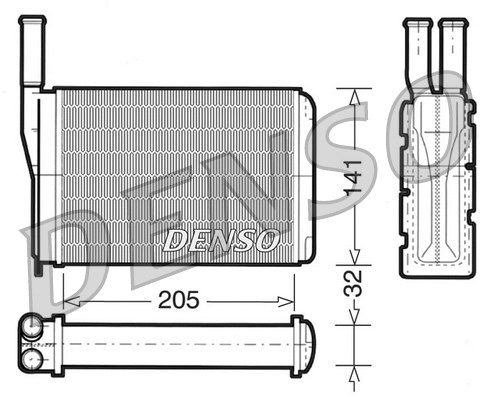 DRR23010 DENSO Теплообменник, отопление салона (фото 1)
