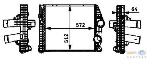 8ML 376 724-261 BEHR/HELLA/PAGID Интеркулер (радиатор интеркулера) (фото 2)