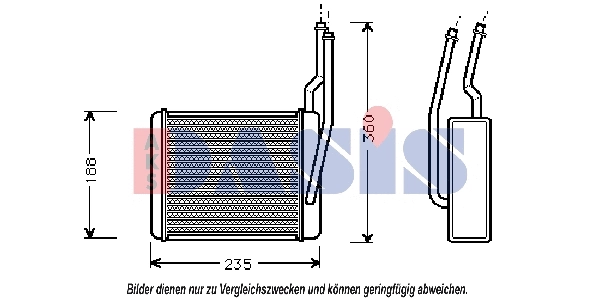 096003N AKS DASIS Теплообменник, отопление салона (фото 1)