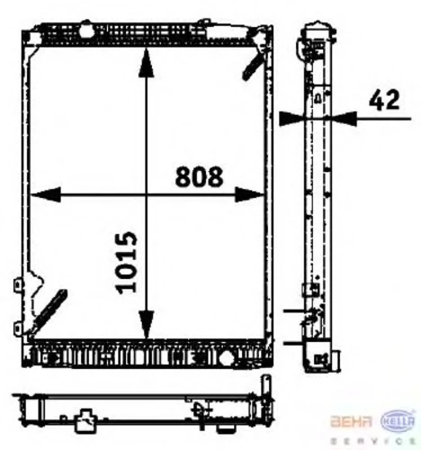 8MK 376 721-491 BEHR/HELLA/PAGID Радиатор охлаждения двигателя (фото 8)