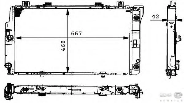 8MK 376 711-524 BEHR/HELLA/PAGID Радиатор охлаждения двигателя (фото 20)