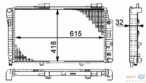 8MK 376 712-021 BEHR/HELLA/PAGID Радиатор охлаждения двигателя (фото 10)