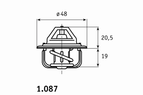 1.087.92 BEHR/HELLA/PAGID Термостат vw (фото 1)