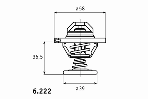 B.390.82 BEHR/HELLA/PAGID Термостат fiat (фото 1)