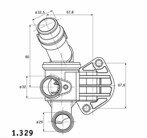 1.329.87 BEHR/HELLA/PAGID Термостат audi (фото 1)