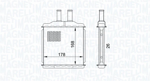 350218432000 MAGNETI MARELLI Теплообменник, отопление салона (фото 1)
