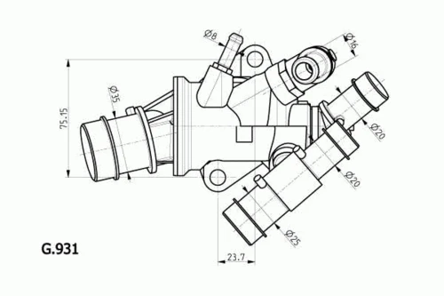 G.931.88 BEHR/HELLA/PAGID Термостат fiat (фото 1)