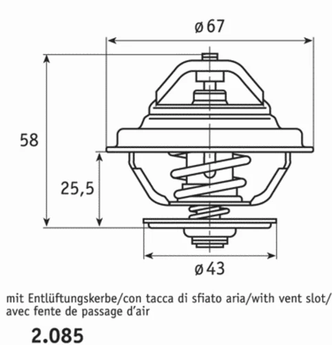 2.085.71 BEHR/HELLA/PAGID Термостат man (фото 1)