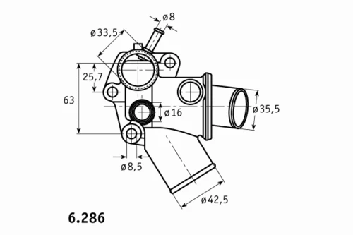 C.502.82 BEHR/HELLA/PAGID Термостат, охлаждающая жидкость (фото 1)