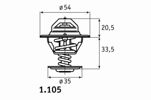 1.105.83 BEHR/HELLA/PAGID Термостат saab (фото 1)