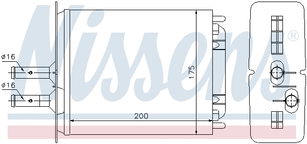 71439 NISSENS Теплообменник, отопление салона (фото 5)