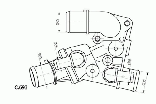 C.693.80 BEHR/HELLA/PAGID Термостат fiat (фото 1)