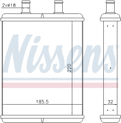 71817 NISSENS Теплообменник, отопление салона (фото 6)