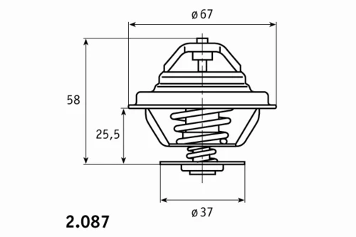 2.087.80 BEHR/HELLA/PAGID Термостат mb (фото 1)