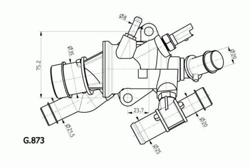 G.873.88 BEHR/HELLA/PAGID Термостат fiat (фото 1)