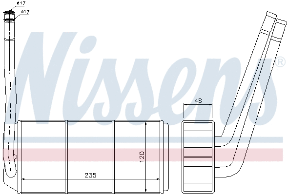 73001 NISSENS Теплообменник, отопление салона (фото 6)