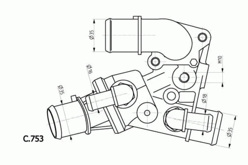 C.753.80 BEHR/HELLA/PAGID Термостат fiat (фото 1)