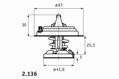 2.136.80 BEHR/HELLA/PAGID Термостат mb w124/w201/w463 2.5d/td-3.5td 86> (фото 1)