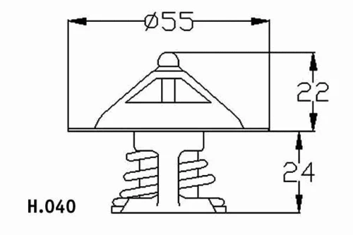 H.040.83 BEHR/HELLA/PAGID Термостат citr (фото 1)